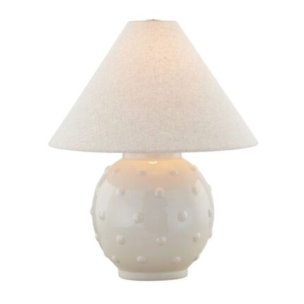 ANNABELLE 1 LIGHT TABLE LAMP AGED BRASS AND CERAMIC GLASS IVORY