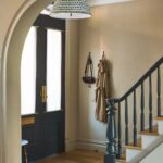 LEE RUCHED PRINTED BRASS FLUSH MOUNT PENDANT FLORAL BLOCK PRINT