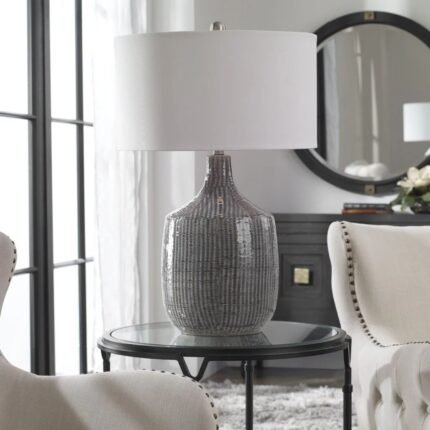 FELIPE TABLE LAMP DISTRESSED GREY