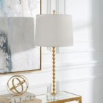 HOURGLASS SET OF 2 TABLE LAMP BRASS