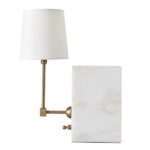 BLACK LABEL ON A SHELF MINI LAMP WHITE MARBLE/BRASS