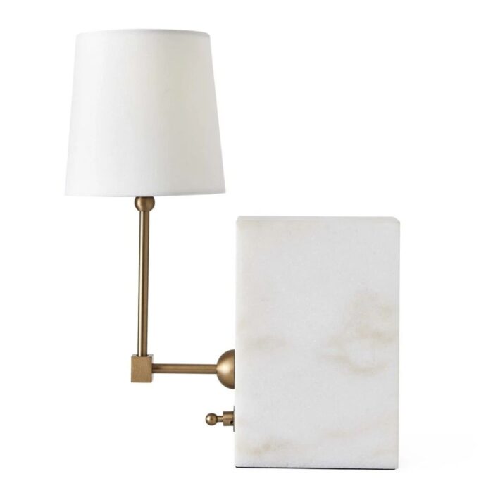 BLACK LABEL ON A SHELF MINI LAMP WHITE MARBLE/BRASS