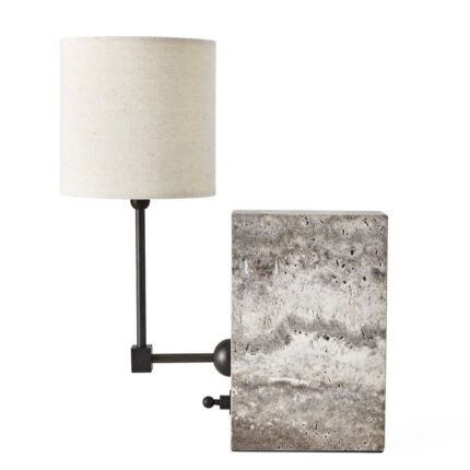 BLACK LABEL ON A SHELF MINI LAMP TRAVERTINE BRONZE