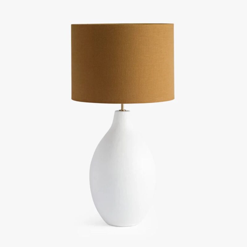 LARGE TABLE LAMP ROUND GESSO