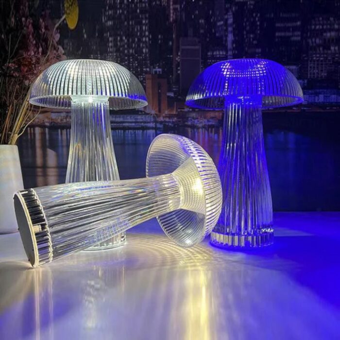 GLOWING JELLYFISH CORDLESS TABLE LAMP