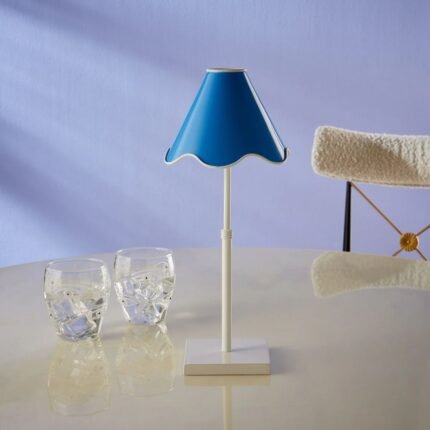 RIPPLE RECHARGEABLE LED TABLE LAMP BLUE AND WHITE