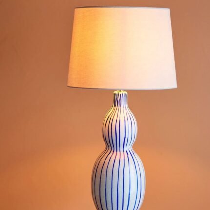 GAVISA TABLE LAMP BLUE STONEWARE