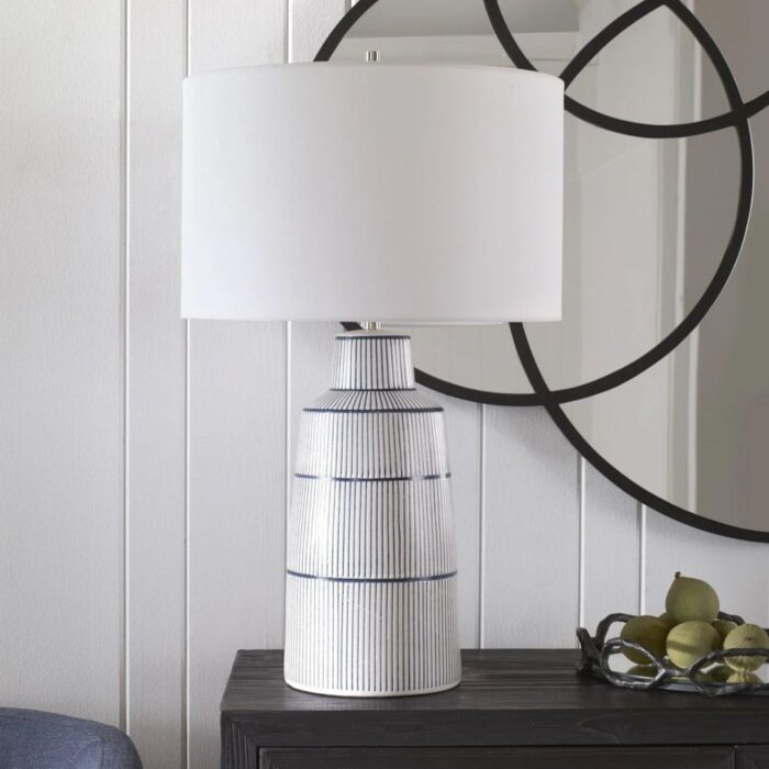 UTTERMOST BRETON NAUTICAL STRIPE TABLE LAMP OUTLET