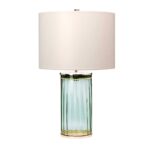 RENO TABLE LAMP GREEN POLISHED NICKEL