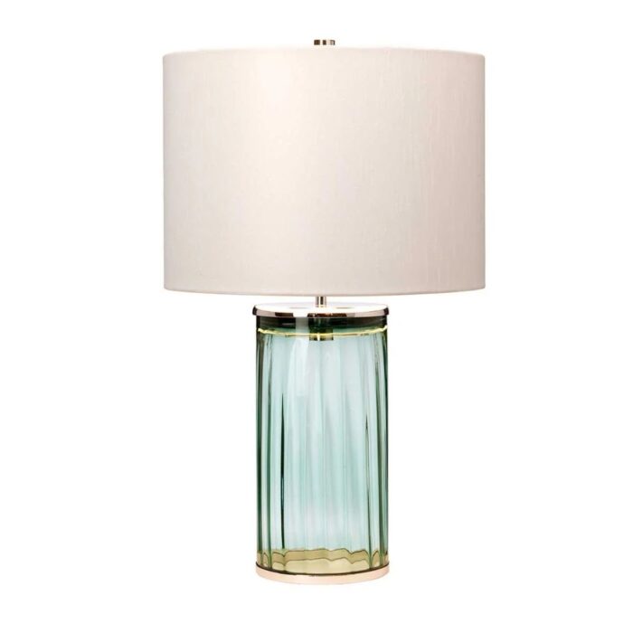 RENO TABLE LAMP GREEN POLISHED NICKEL