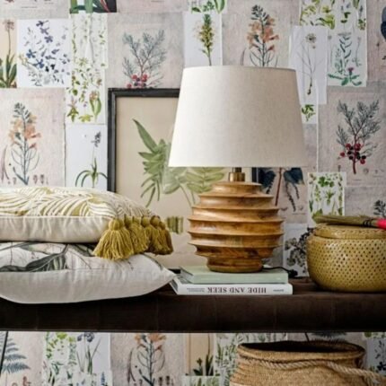 SVALE TABLE LAMP NATURAL MANGO WOOD