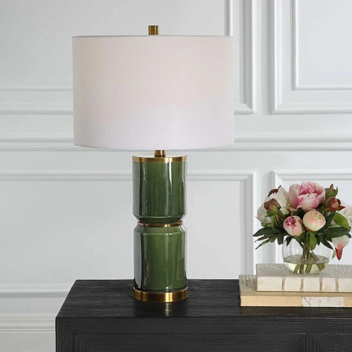 LILIAN TABLE LAMP MOSS GREEN
