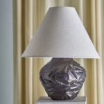 CAROLLA BROWN STONEWARE TABLE LAMP