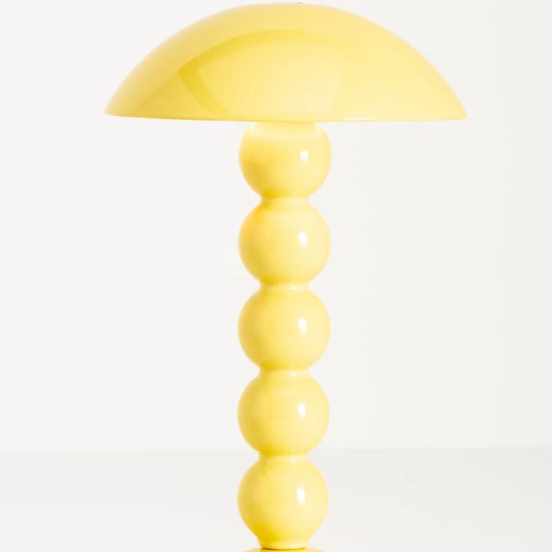 BOBBIN LED CORDLESS RECHARGEABLE TABLE LAMP YELLOW