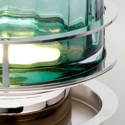 ARNO TABLE LAMP GREEN POLISHED NICKEL