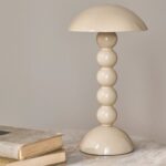 BOBBIN LED CORDLESS RECHARGEABLE TABLE LAMP BEIGE