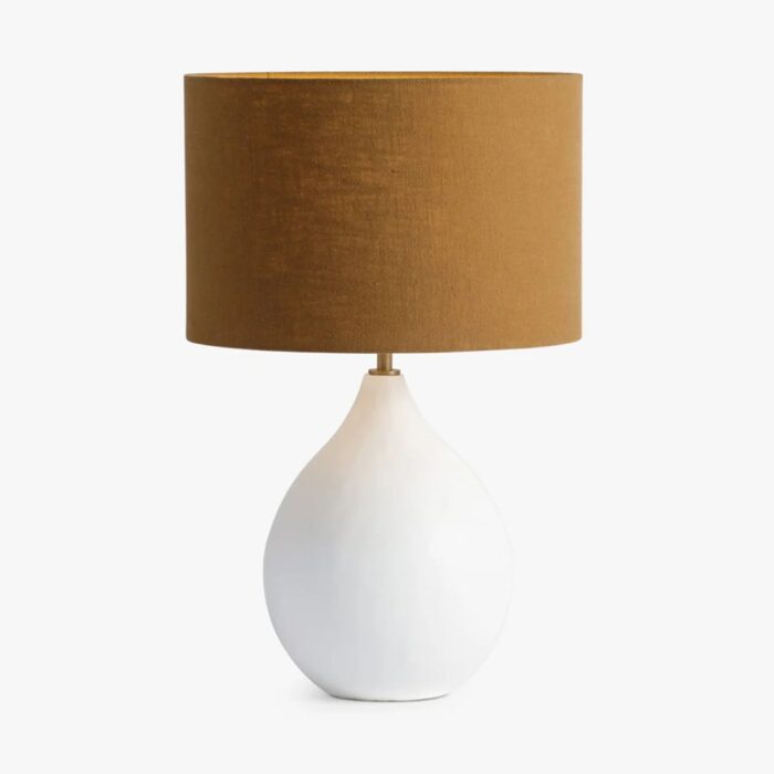 SMALL TABLE LAMP ROUND GESSO