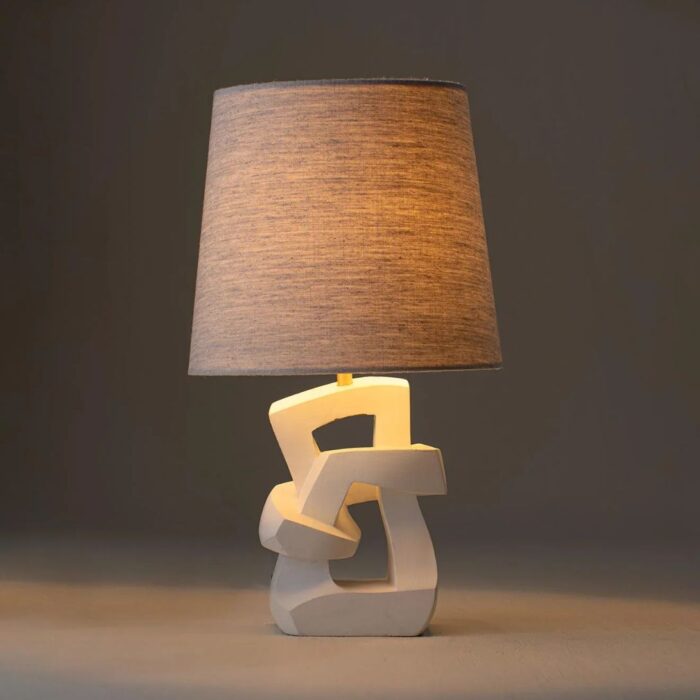 KNOT TABLE LAMP PLASTER WHITE