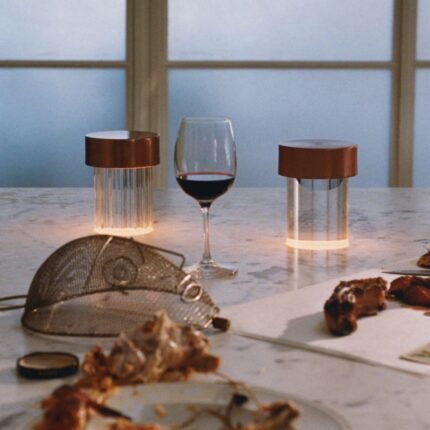 LAST ORDER FLUTED PORTABLE TABLE LAMP
