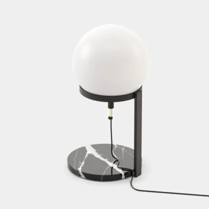 BALLOON LUXURY MARBLE TABLE LAMP WITH SPHERICAL GLASS SHADE