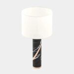 NERO MARQUINA MARBLE CYLINDRICAL TABLE LAMP