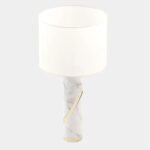 CARRARA MARBLE CYLINDRICAL LUXURY TABLE LAMP