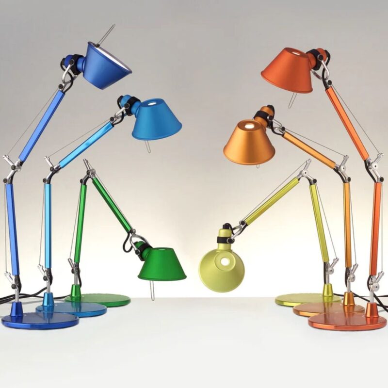 ARTEMIDE TOLOMEO MICRO TABLE LIGHT ANODIZED BLUE