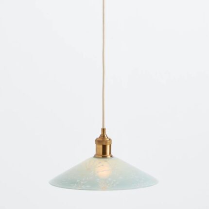 PAINTED LEAF GLASS PENDANT SKY