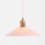 PAINTED LEAF GLASS PENDANT PINK