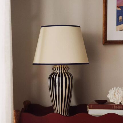 POOKY THE LOTTIE STRIPED CERAMIC TABLE LAMP