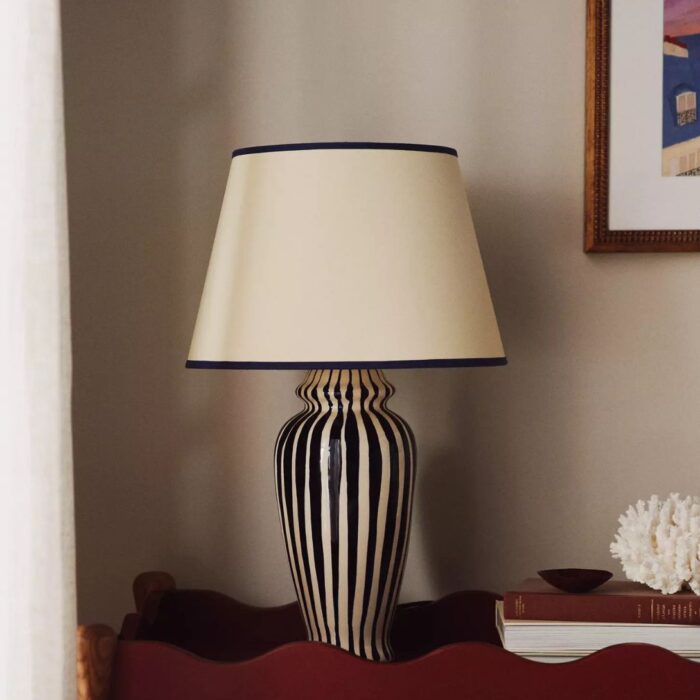 POOKY THE LOTTIE STRIPED CERAMIC TABLE LAMP