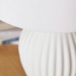 WHITE RIBBED ELEGANT LAMP