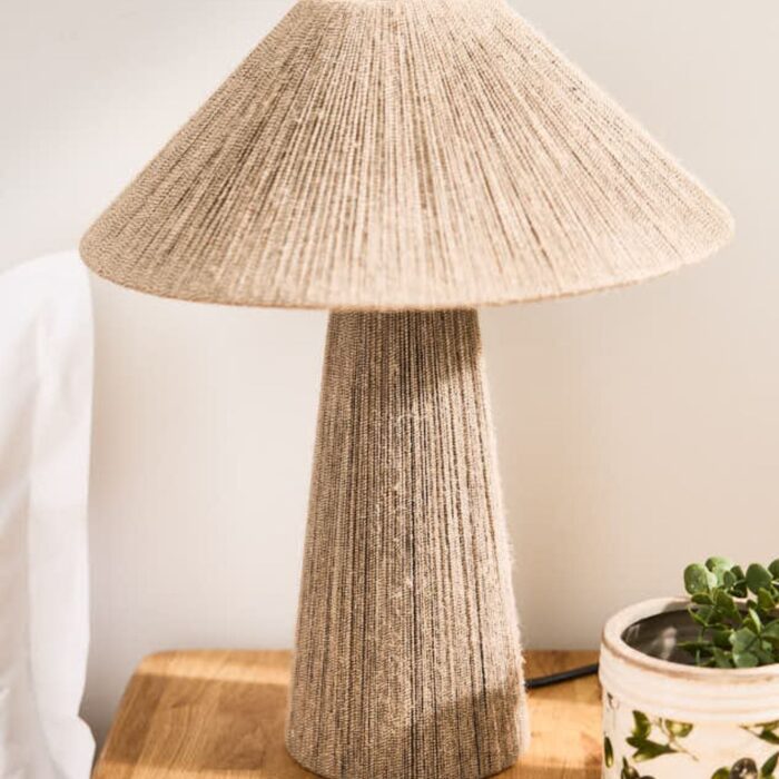 TAPERED JUTE ROPE LAMP