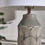 HUDSON EMBOSSED CERAMIC TABLE LAMP