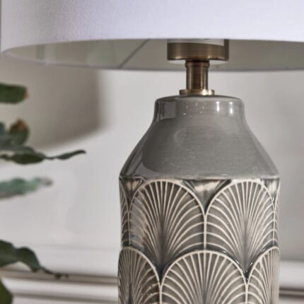 HUDSON EMBOSSED CERAMIC TABLE LAMP