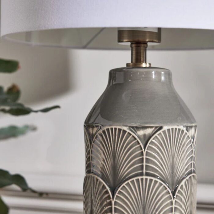 HUDSON EMBOSSED CERAMIC TABLE LAMP