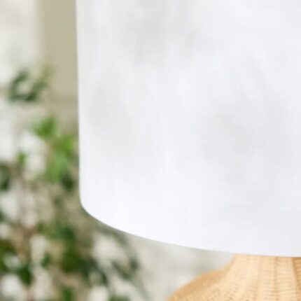 CURVED RATTAN TABLE LAMP
