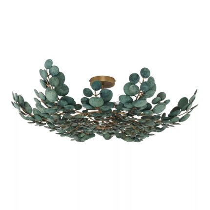 BILAL COCONUT FLUSH MOUNT GREEN
