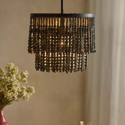 BEADED FLUSH MOUNT CEILING LIGHT