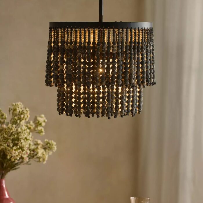 BEADED FLUSH MOUNT CEILING LIGHT