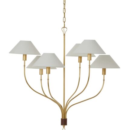 GRIFFIN LARGE STAGGERED TAIL SHADED CHANDELIER