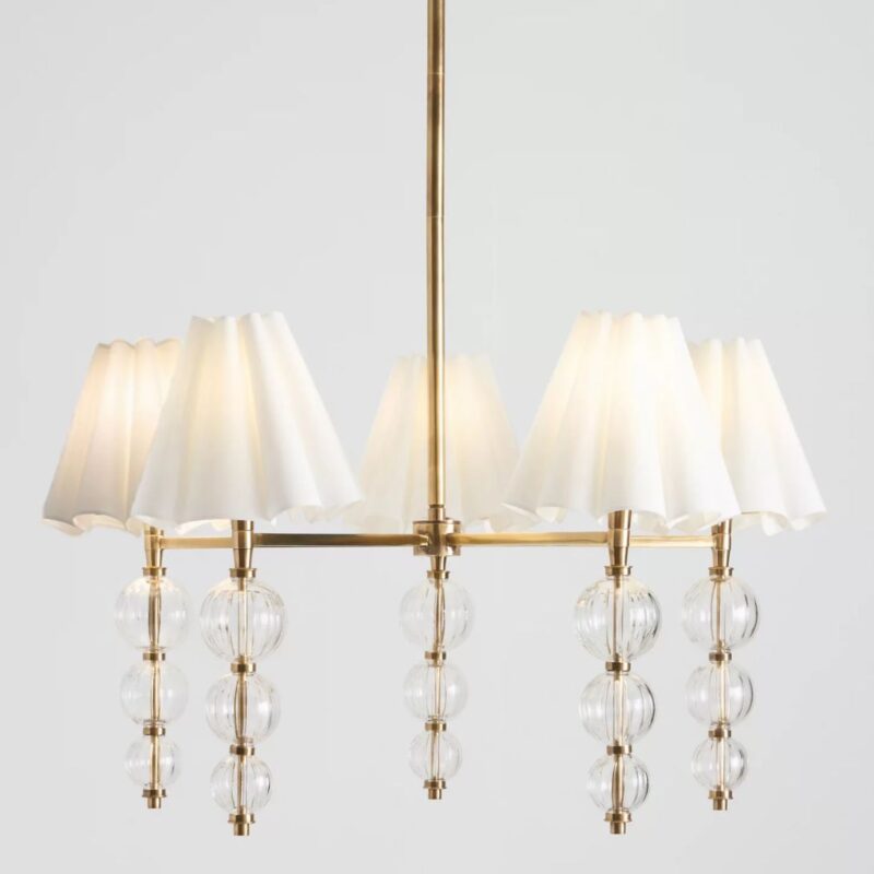 GIULIA CUT-GLASS SHADED CHANDELIER