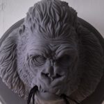 KARMAN UGO RILLA MATT GREY CERAMIC WALL LIGHT