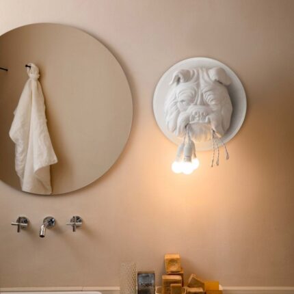 KARMAN AMSTERDAM MATT WHITE CERAMIC WALL LIGHT