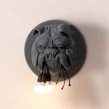 KARMAN AMSTERDAM MATT GREY CERAMIC WALL LIGHT