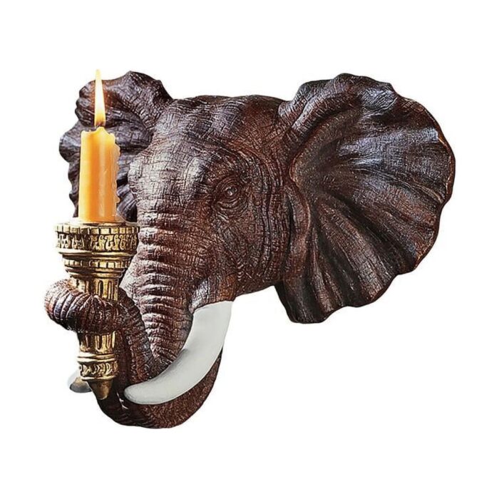 DESIGN TOSCANO ELEPHANT SCULPTURAL WALL SCONCE