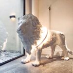 LION SCULPTURE FLOOR LAMP