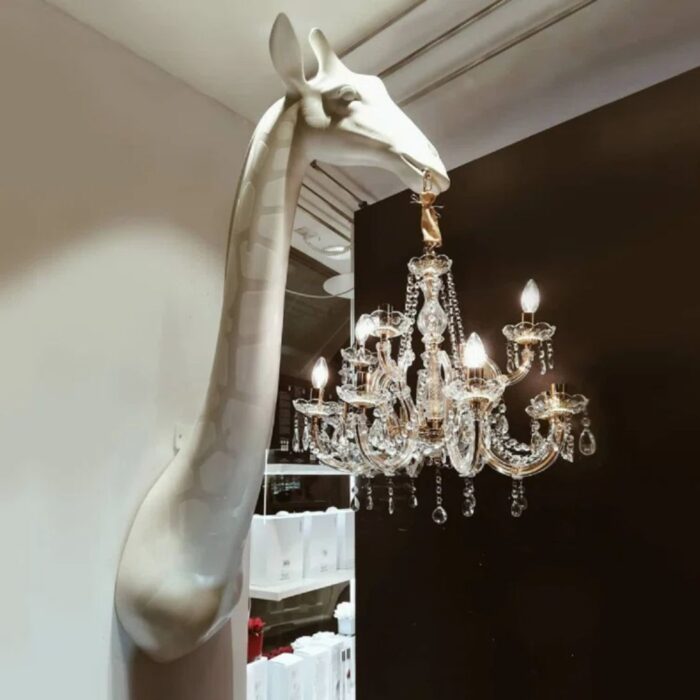 ART SCULPTURE GIRAFFE 29.5 NOVELTY WALL LAMP