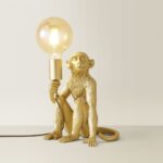 GEORGE MONKEY TABLE LAMP IN METALLIC GOLD