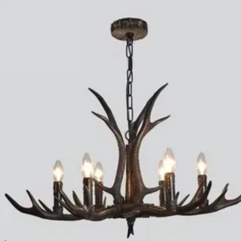 AFRALIA RETRO NORDIC ANTLERS PENDANT LAMP ANTIQUE BROWN